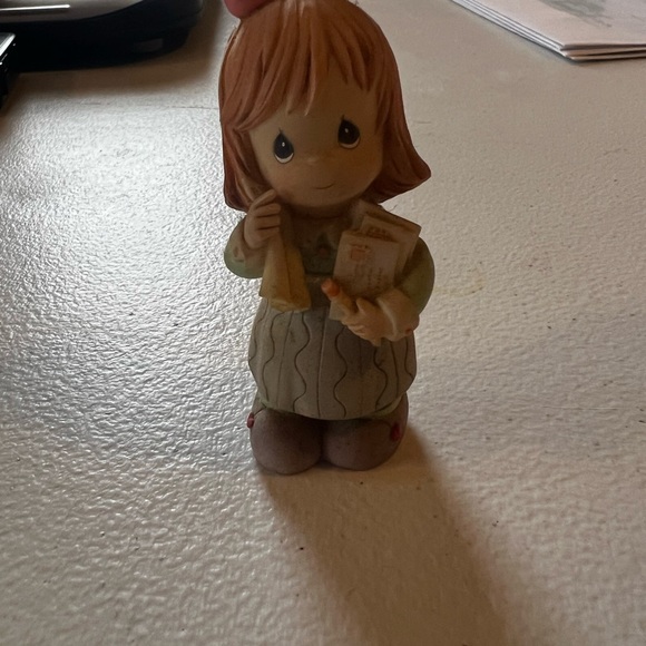 Precious Moments Figurine with Pink and Green Accents - Picture 1 of 3